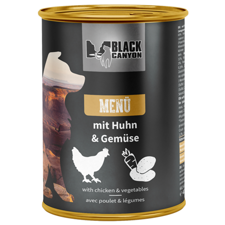 BLACK CANYON dog Menü Huhn & Gemüse 410 g