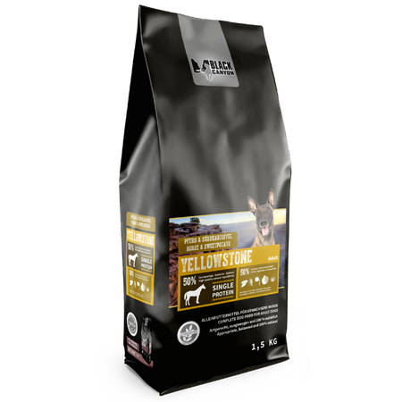 Yellowstone dry dog food Horse & Sweet potato 1,5 kg