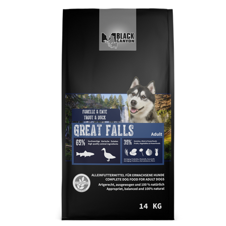 Great Falls dry dog food Trout & Duck 1,5 kg