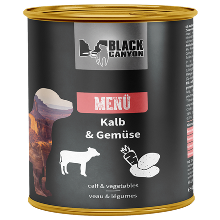 BLACK CANYON dog Menü Kalb & Gemüse 820 g
